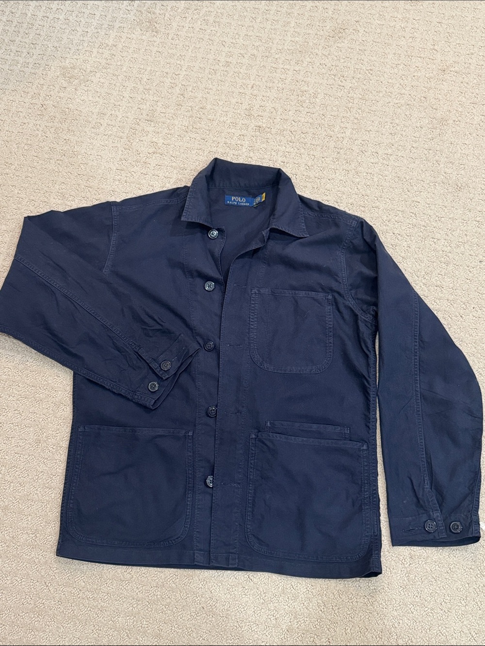 Polo by Ralph Lauren Navy Button-Front Work Jacket